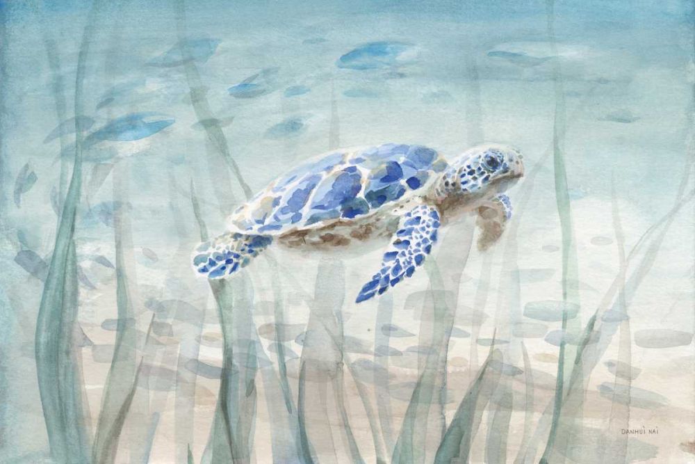 Undersea Turtle art print by Danhui Nai for $57.95 CAD