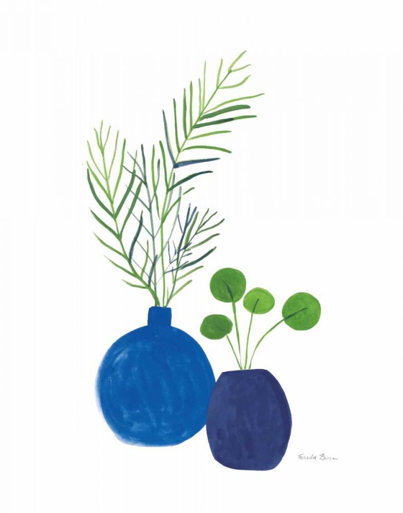 Potted I Indigo art print by Farida Zaman for $57.95 CAD