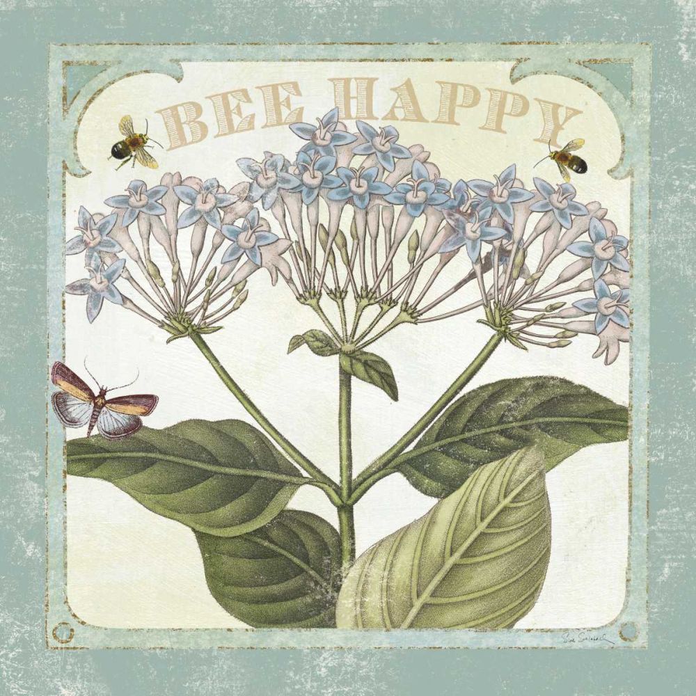Parisian Flowers I Bees art print by Sue Schlabach for $57.95 CAD