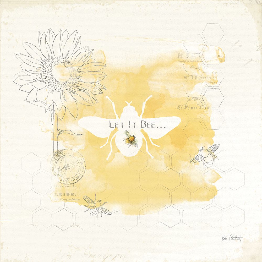 Bee and Bee VII Honeycomb art print by Katie Pertiet for $57.95 CAD