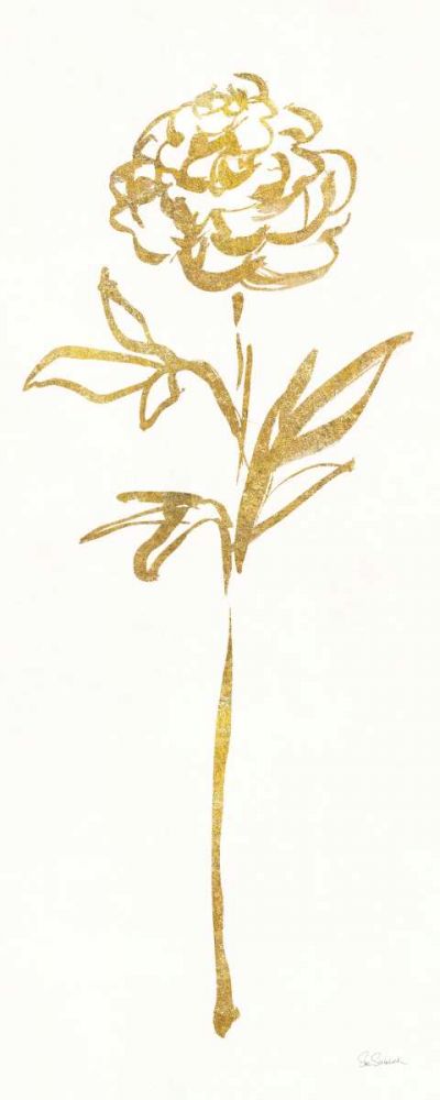 Floral Line II White Gold art print by Sue Schlabach for $57.95 CAD