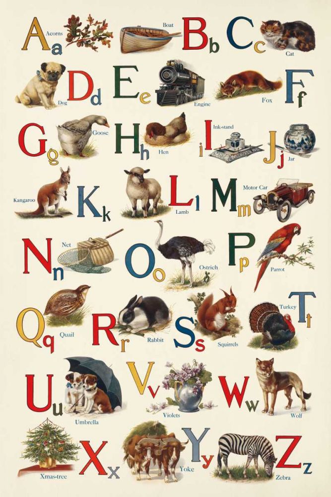 Schoolhouse Alphabet art print by Wild Apple Portfolio for $57.95 CAD