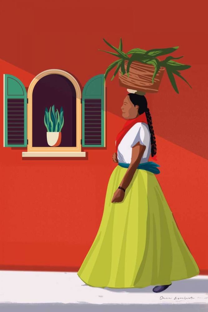 Market Day Woman art print by Omar Escalante for $57.95 CAD