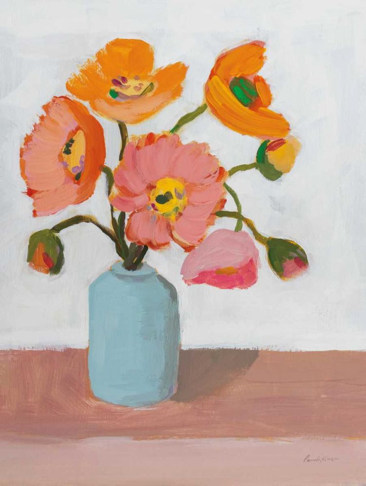 Sorbet Poppies II art print by Pamela Munger for $57.95 CAD