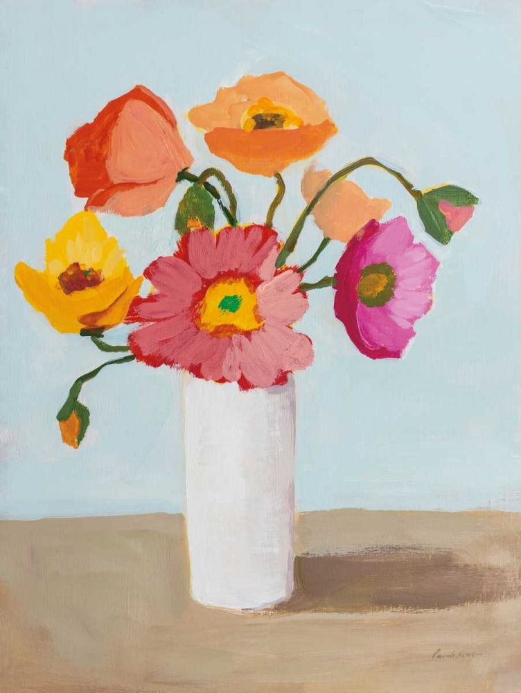 Sorbet Poppies III art print by Pamela Munger for $57.95 CAD