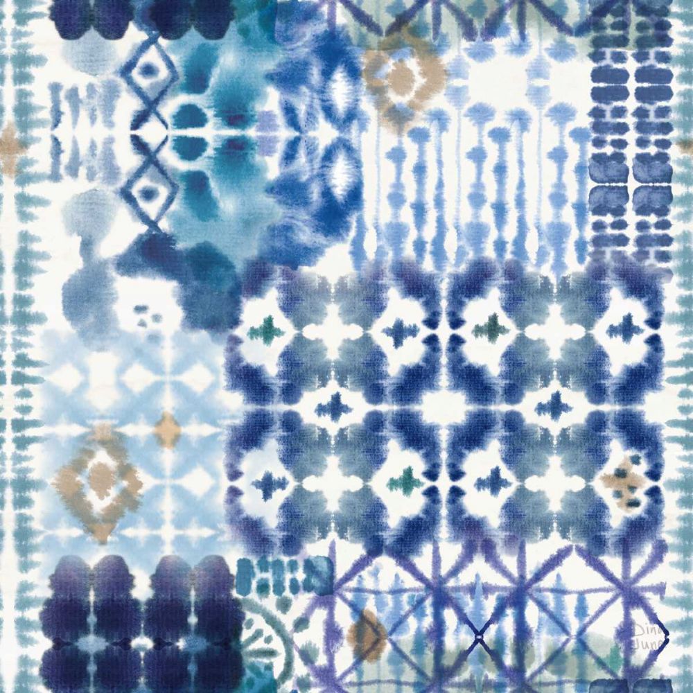Indigo Splash Pattern V art print by Dina June for $57.95 CAD