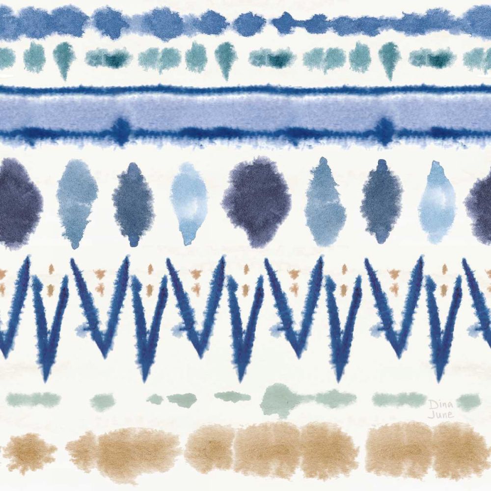 Indigo Splash Pattern VIII art print by Dina June for $57.95 CAD