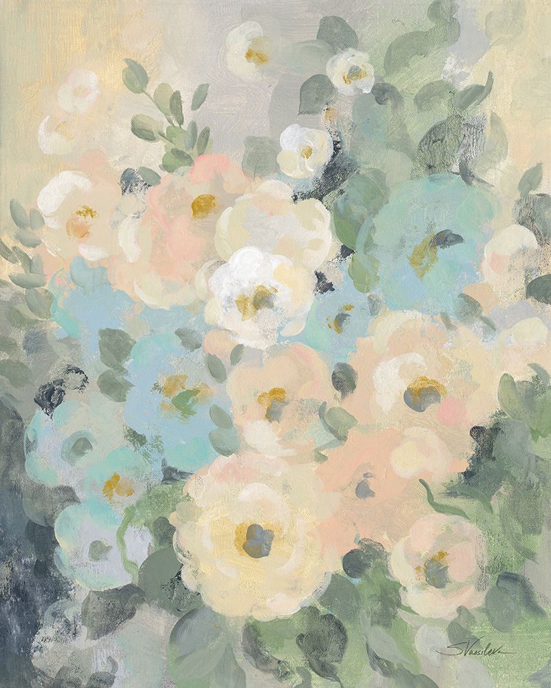 Cottage Blue Floral I art print by Silvia Vassileva for $57.95 CAD