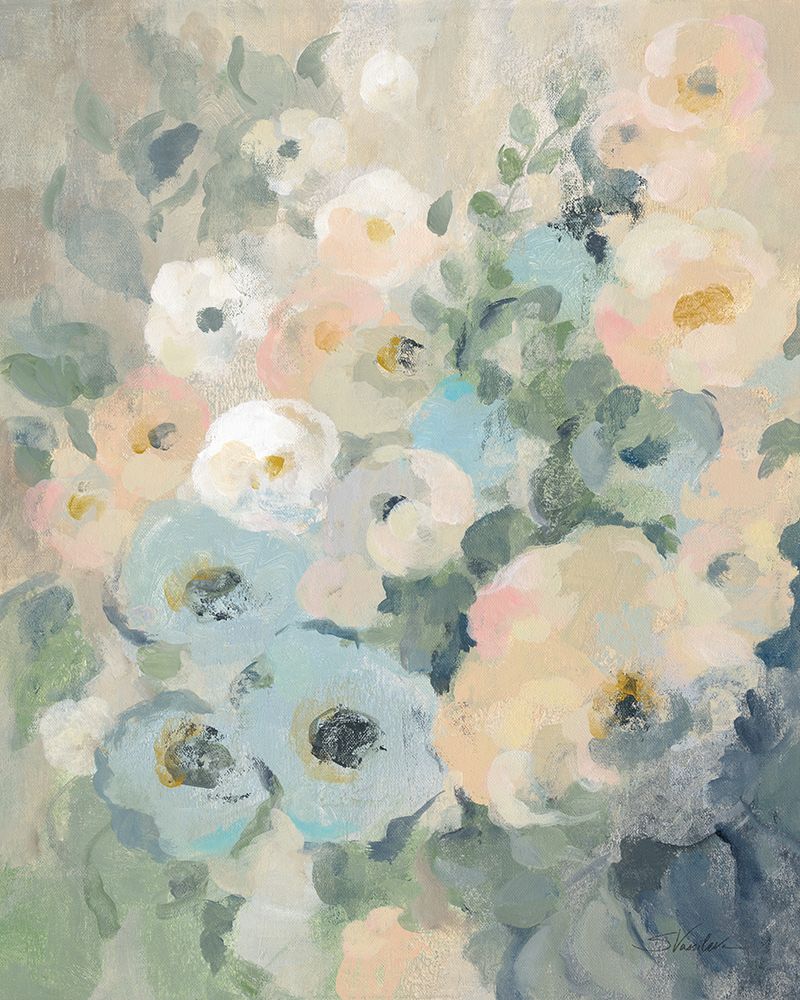 Cottage Blue Floral II art print by Silvia Vassileva for $57.95 CAD