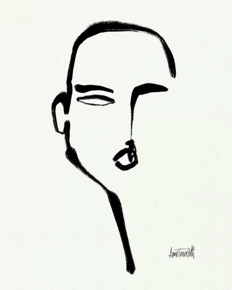Brush Portrait II art print by Anne Tavoletti for $57.95 CAD