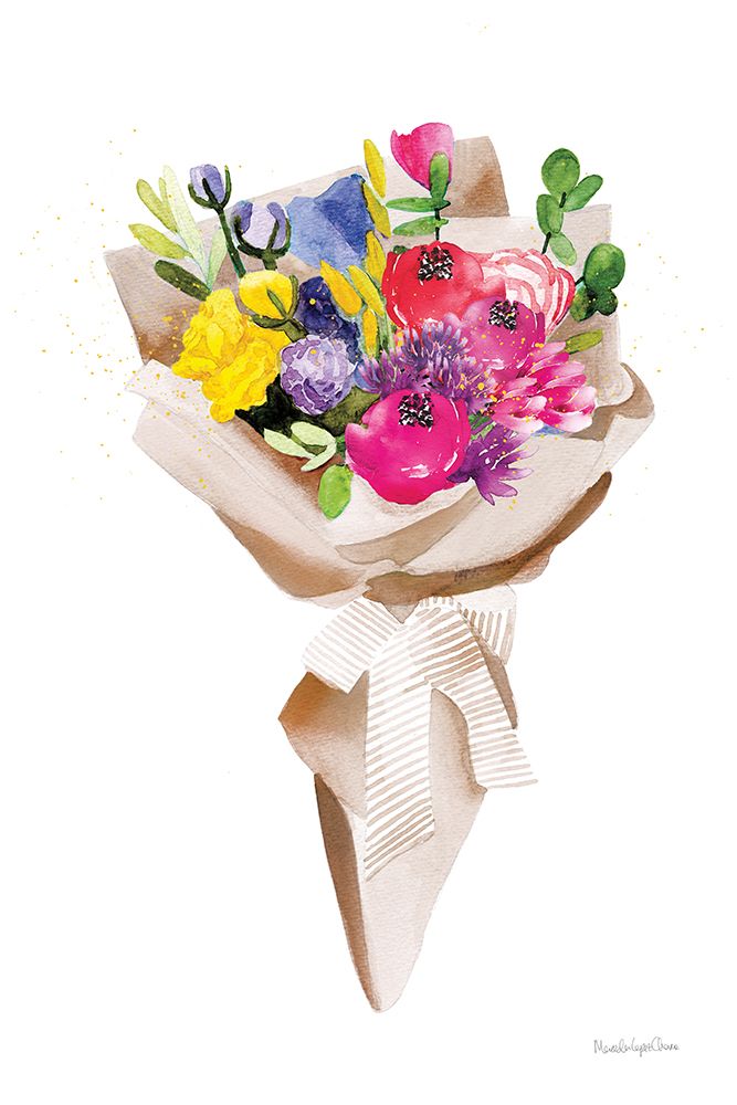 Happy Flowers art print by Mercedes Lopez Charro for $57.95 CAD