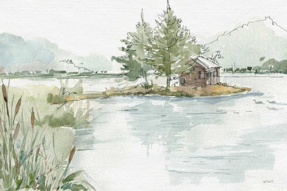Serene Lake II art print by Anne Tavoletti for $57.95 CAD