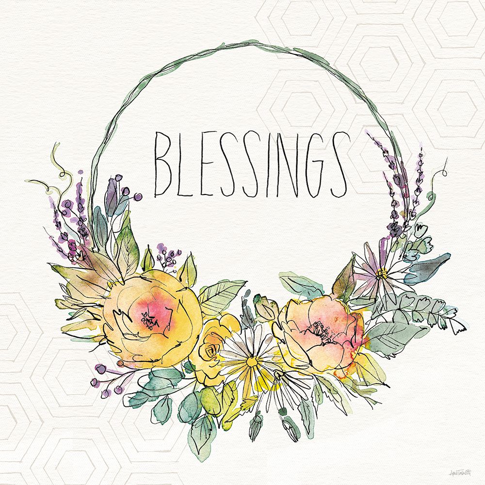 Honeybee Blossoms VIII art print by Anne Tavoletti for $57.95 CAD