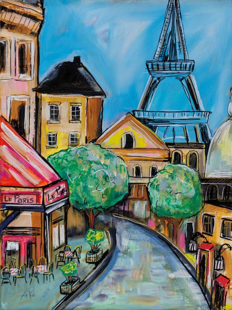 Paris Evening II art print by Jeanette Vertentes for $57.95 CAD