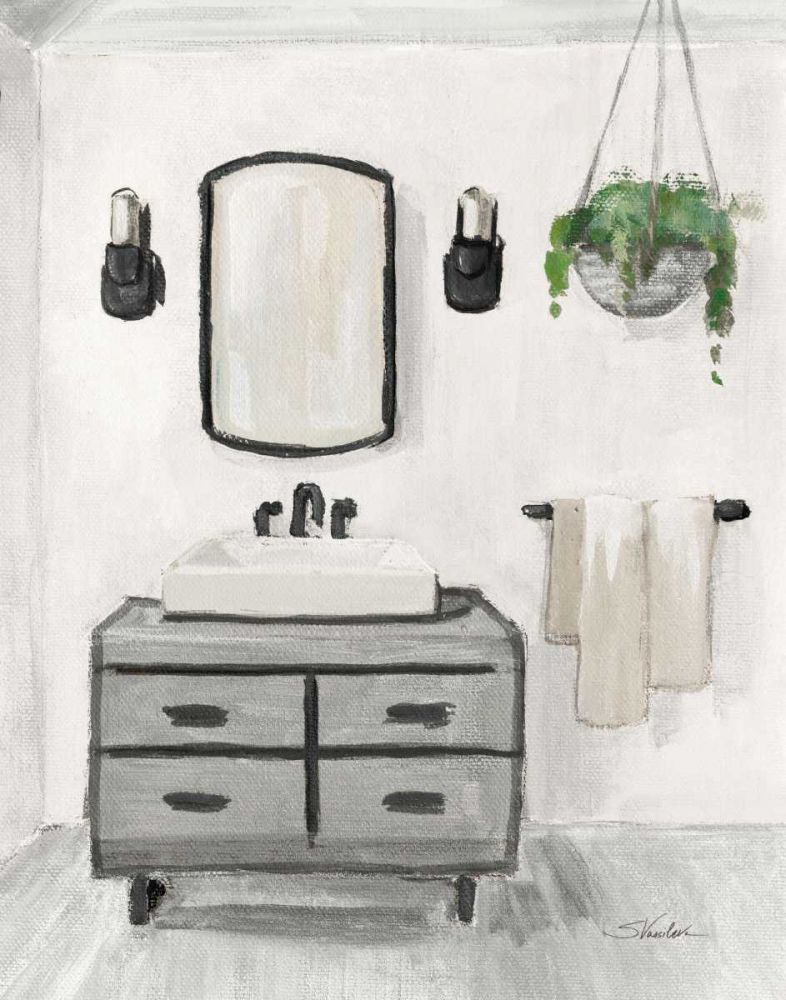 Attic Bathroom I Light Crop art print by Silvia Vassileva for $57.95 CAD