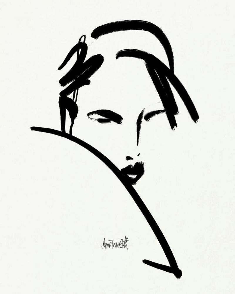Brush Portrait V art print by Anne Tavoletti for $57.95 CAD