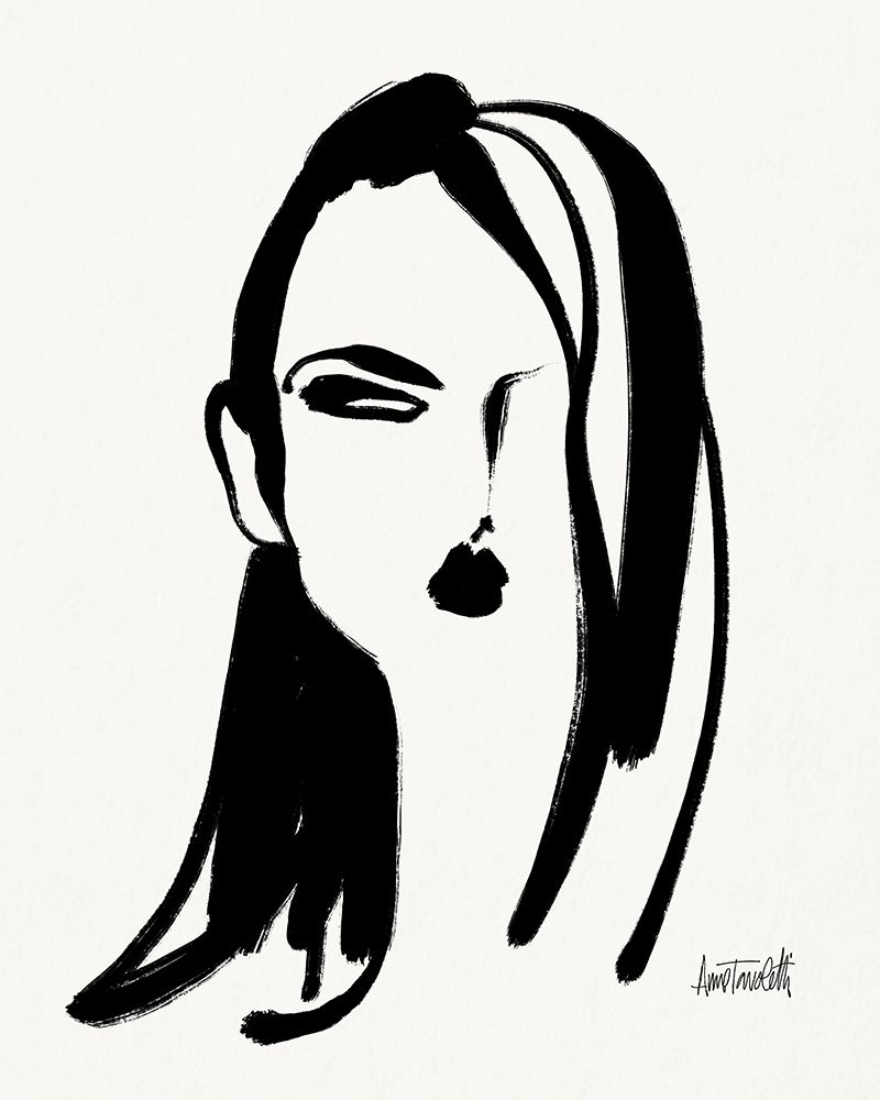 Brush Portrait VI art print by Anne Tavoletti for $57.95 CAD