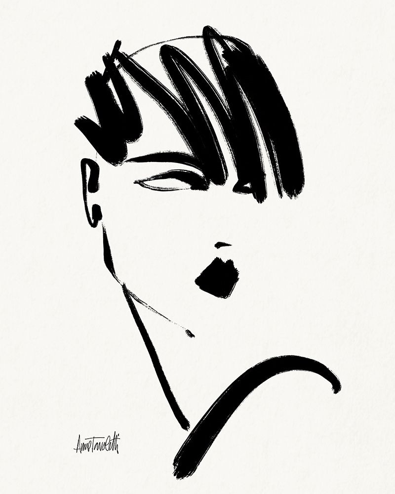 Brush Portrait IX art print by Anne Tavoletti for $57.95 CAD