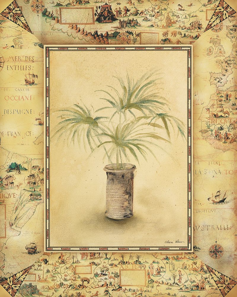 Antique Map Palm II art print by Cheri Blum for $57.95 CAD
