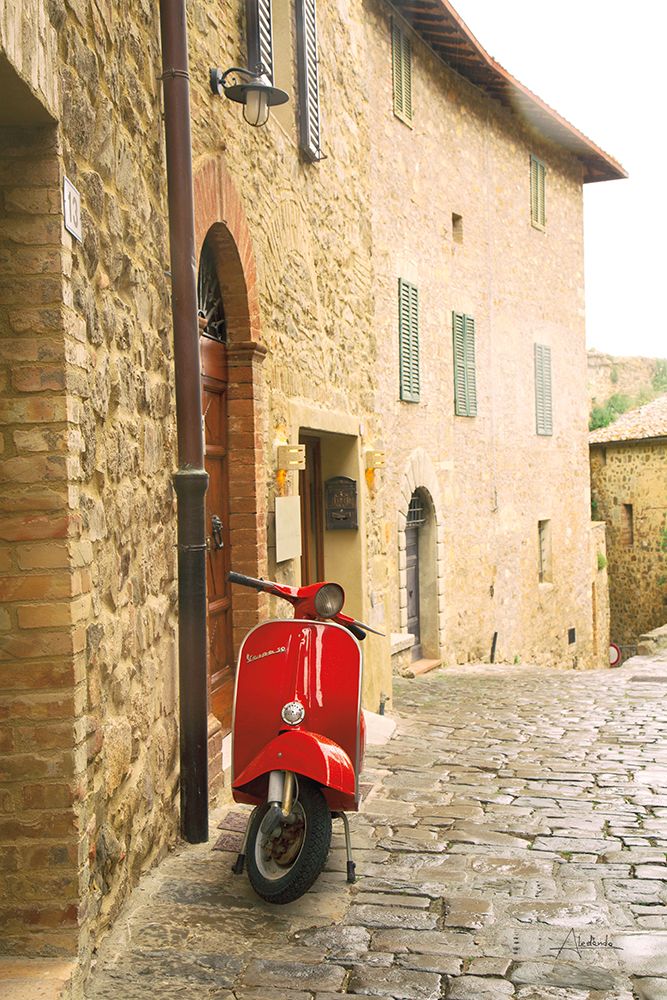 Italian Scooter art print by Aledanda for $57.95 CAD