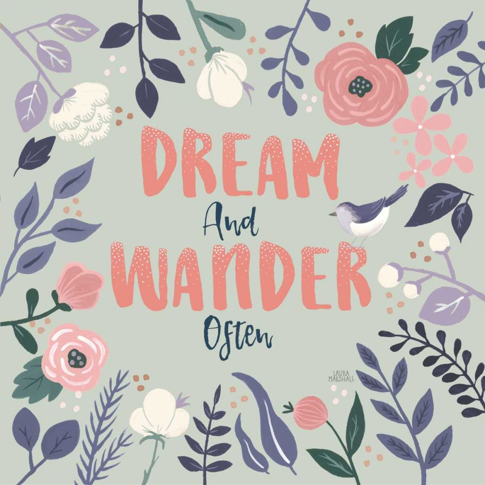 Wildflower Daydreams I Bird Dream art print by Laura Marshall for $57.95 CAD