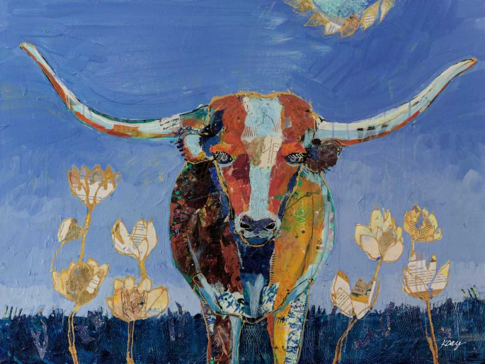 Skyline Longhorn art print by Kellie Day for $57.95 CAD