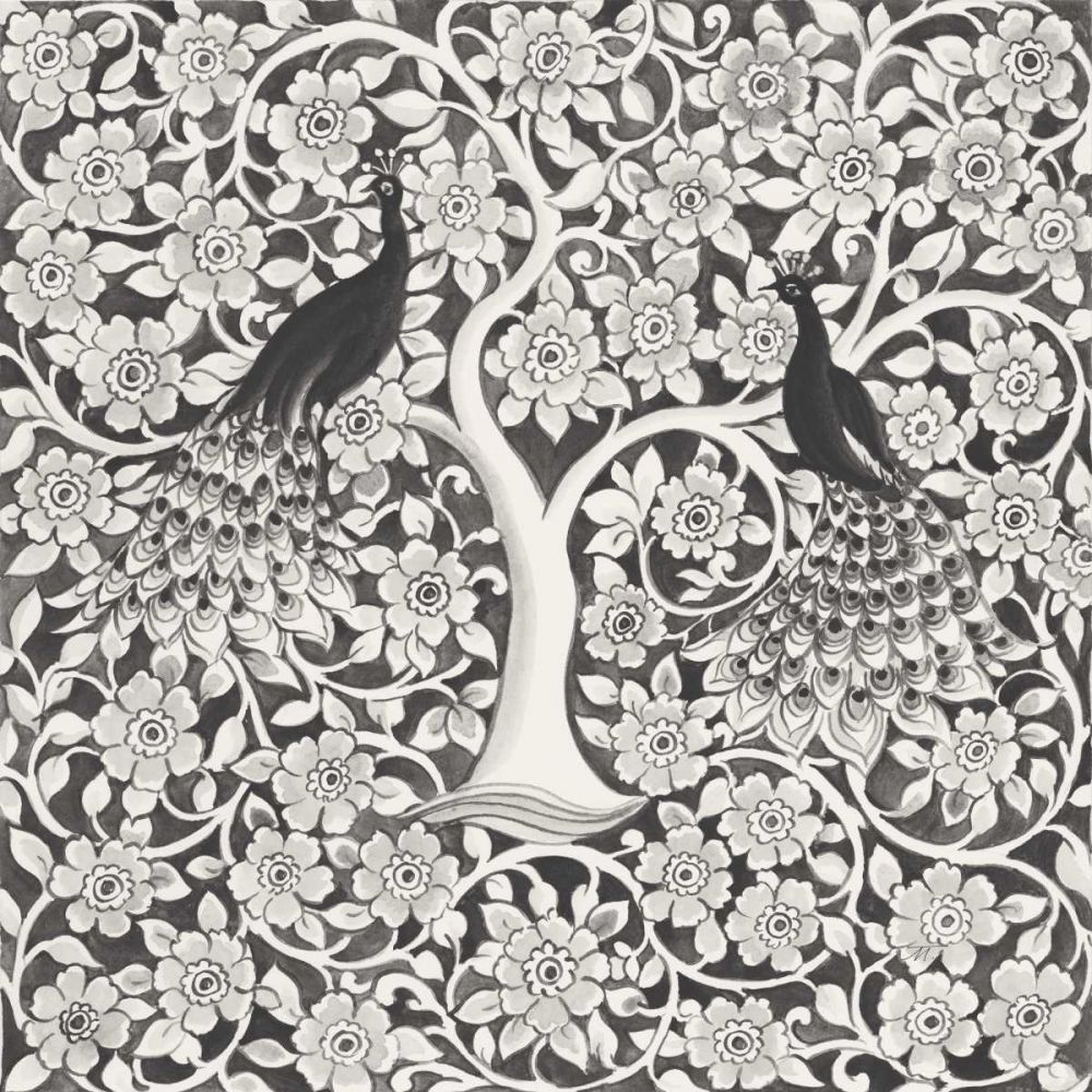 Peacock Garden VII BW art print by Miranda Thomas for $57.95 CAD