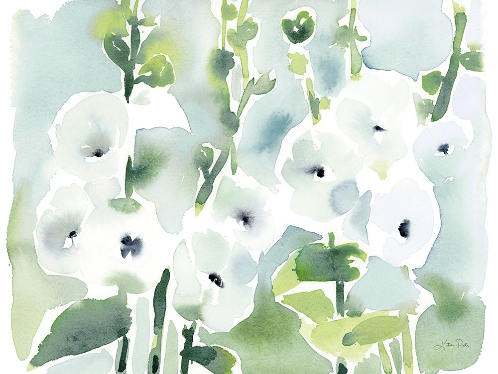 White Hollyhocks art print by Katrina Pete for $57.95 CAD