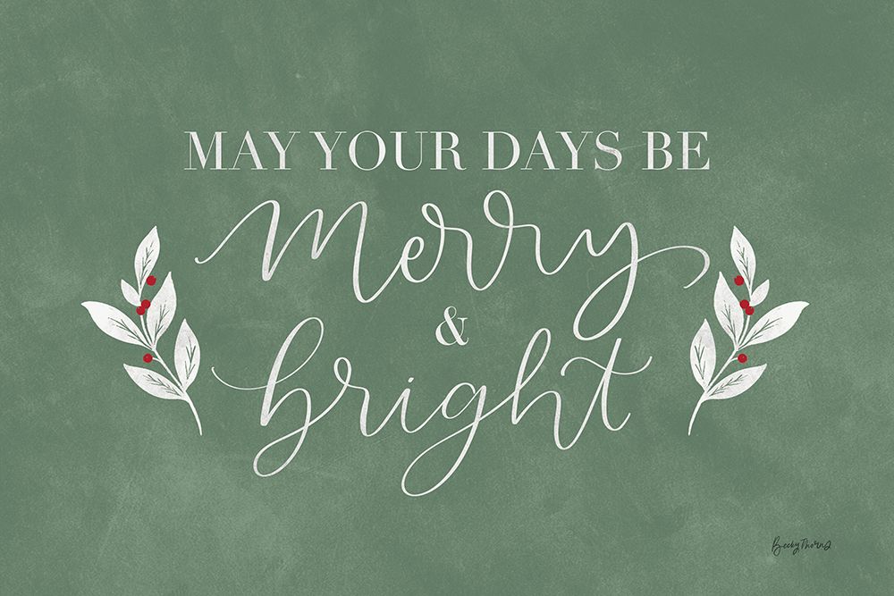 Green Christmas I art print by Becky Thorns for $57.95 CAD