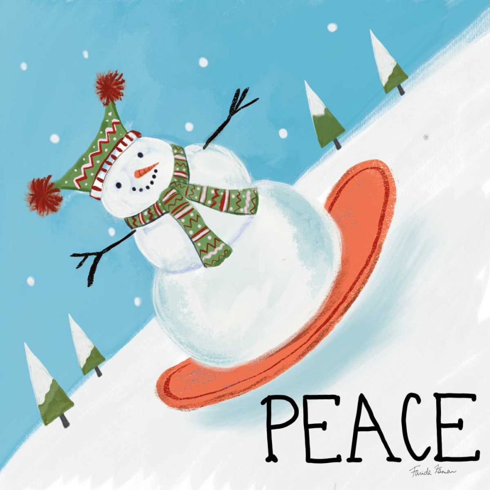 Snowman Snowday III art print by Farida Zaman for $57.95 CAD
