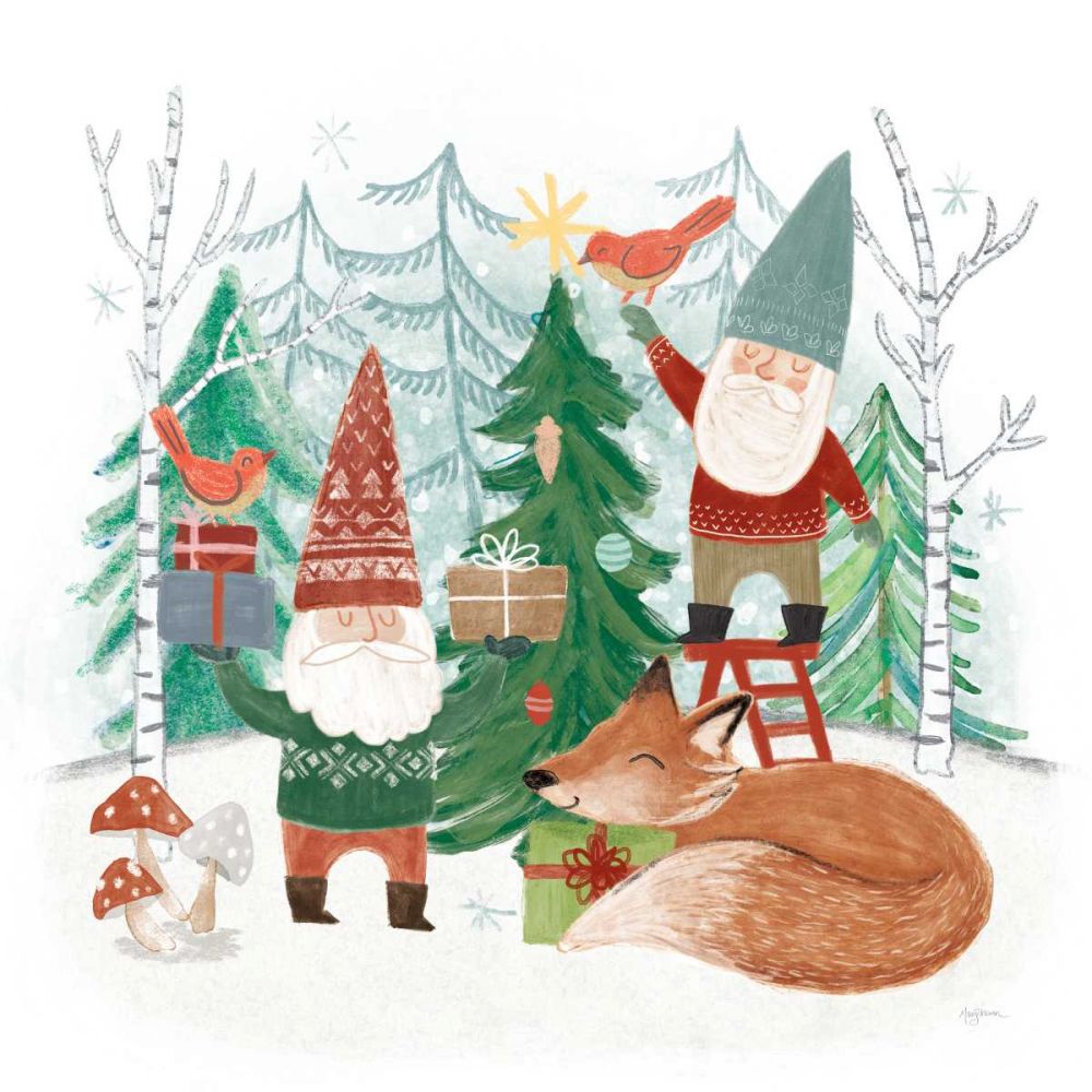 Woodland Gnomes I art print by Mary Urban for $57.95 CAD