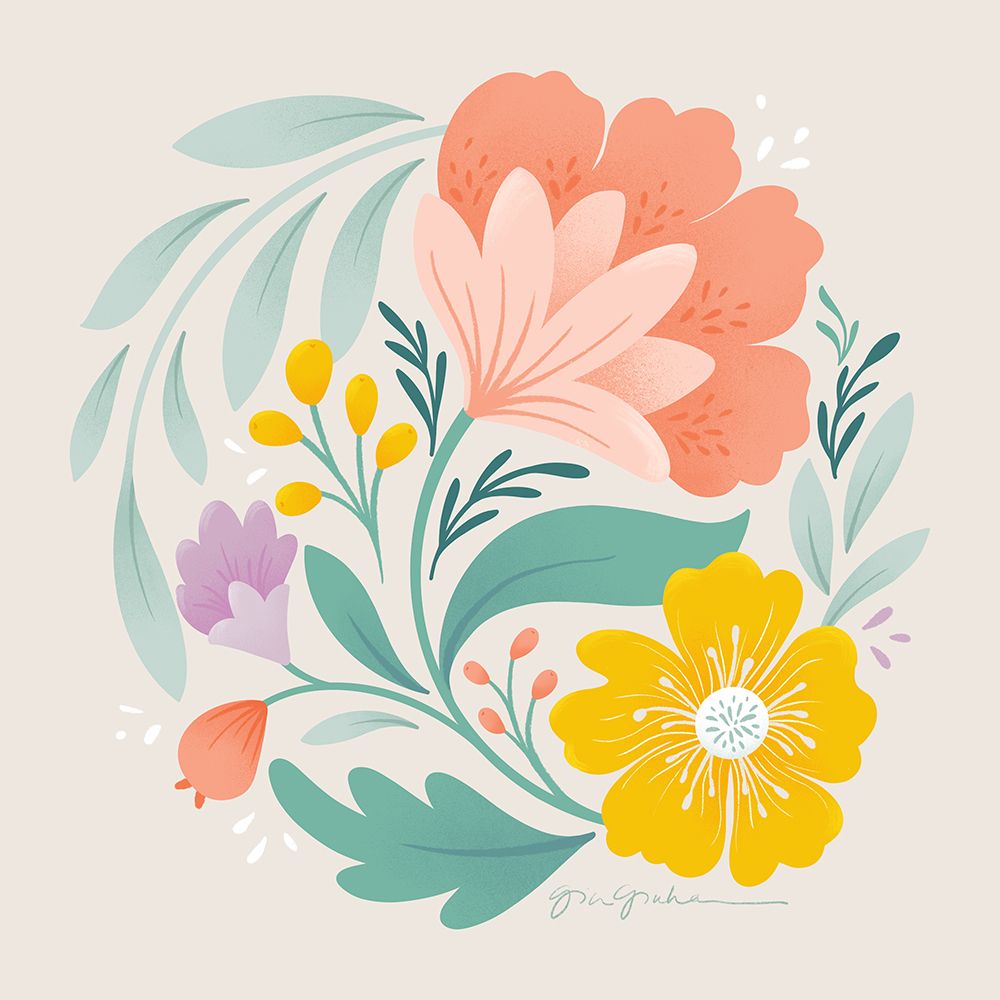 Floral Study I art print by Gia Graham for $57.95 CAD