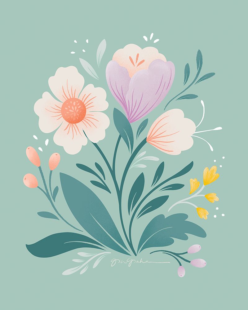Flower Field I art print by Gia Graham for $57.95 CAD