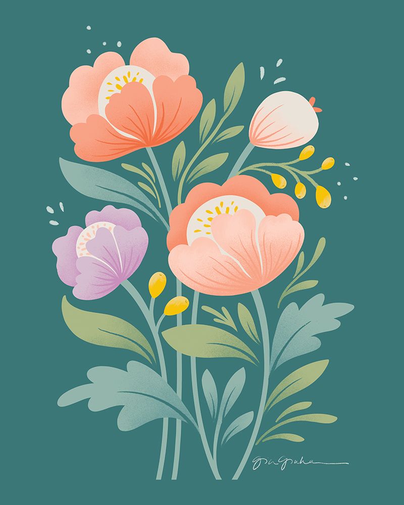 Flower Field II art print by Gia Graham for $57.95 CAD