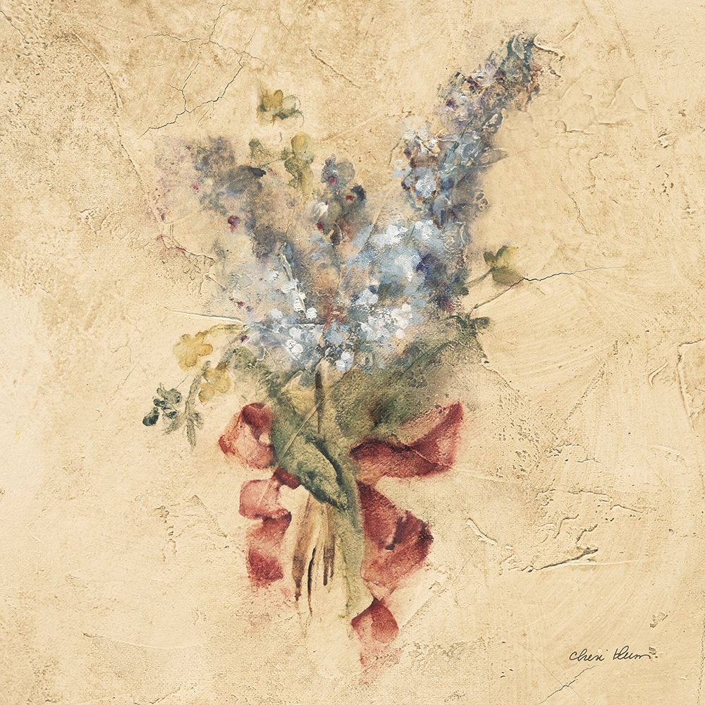 Lilac with Red Ribbon art print by Cheri Blum for $57.95 CAD