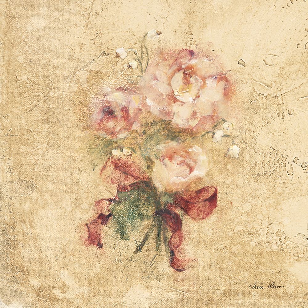 Peony with Red Ribbon art print by Cheri Blum for $57.95 CAD