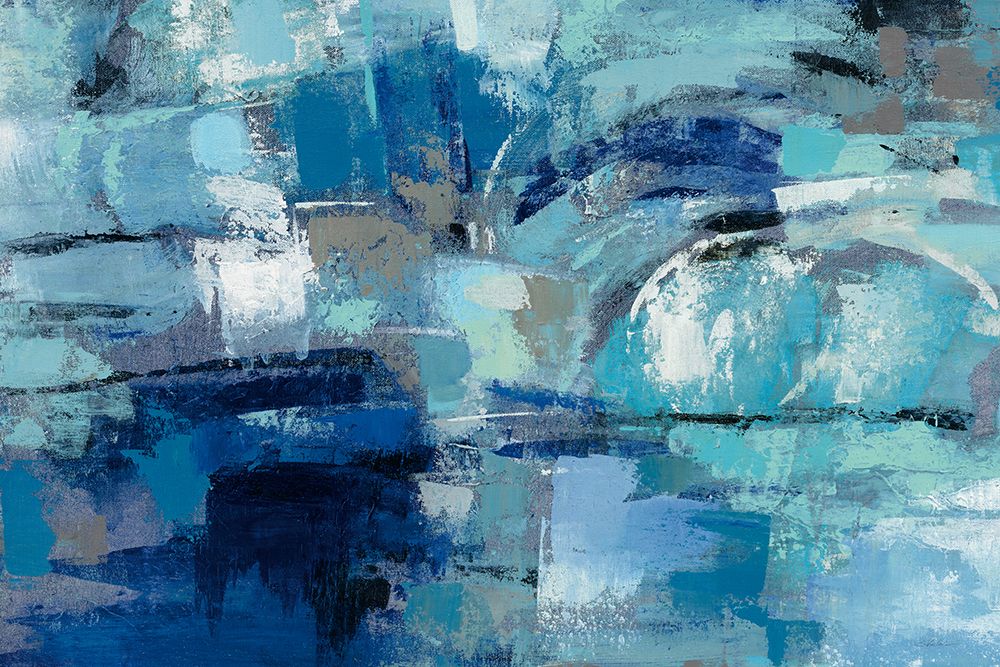 Blue Ultramarine Waves art print by Silvia Vassileva for $57.95 CAD