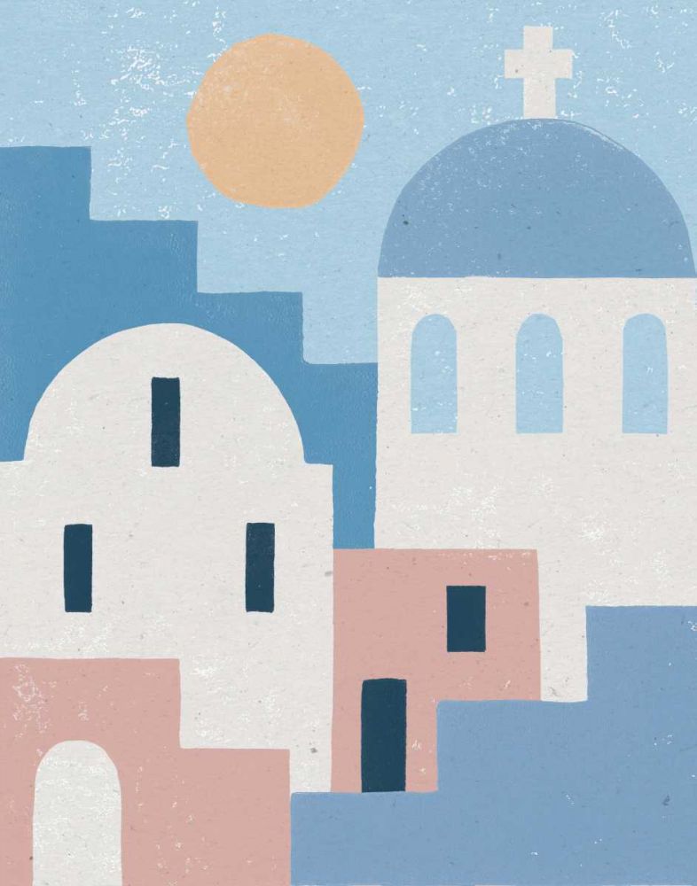 Santorini Summer I art print by Moira Hershey for $57.95 CAD