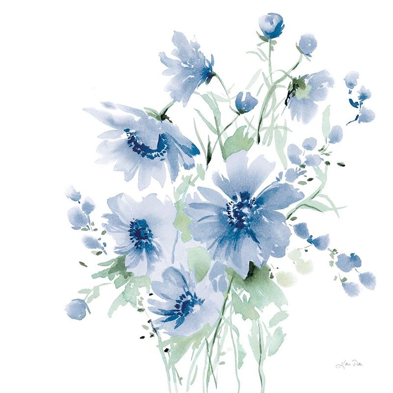 Secret Garden Bouquet I Blue Light art print by Katrina Pete for $57.95 CAD