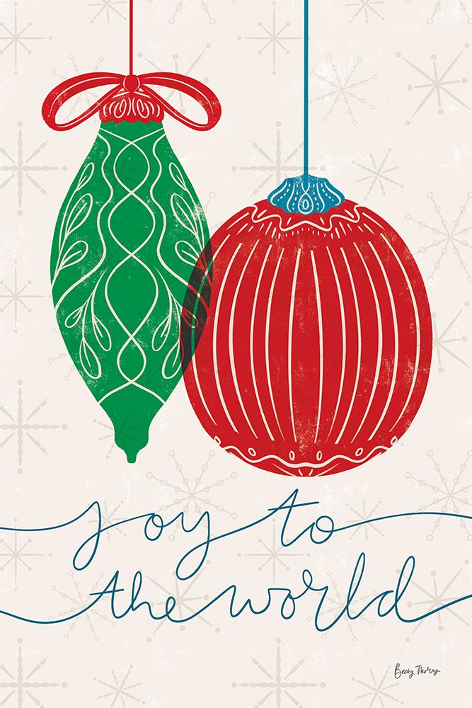 Retro Ornaments VI art print by Becky Thorns for $57.95 CAD