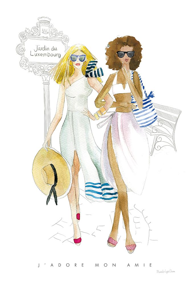 Paris Girlfriends IV art print by Mercedes Lopez Charro for $57.95 CAD