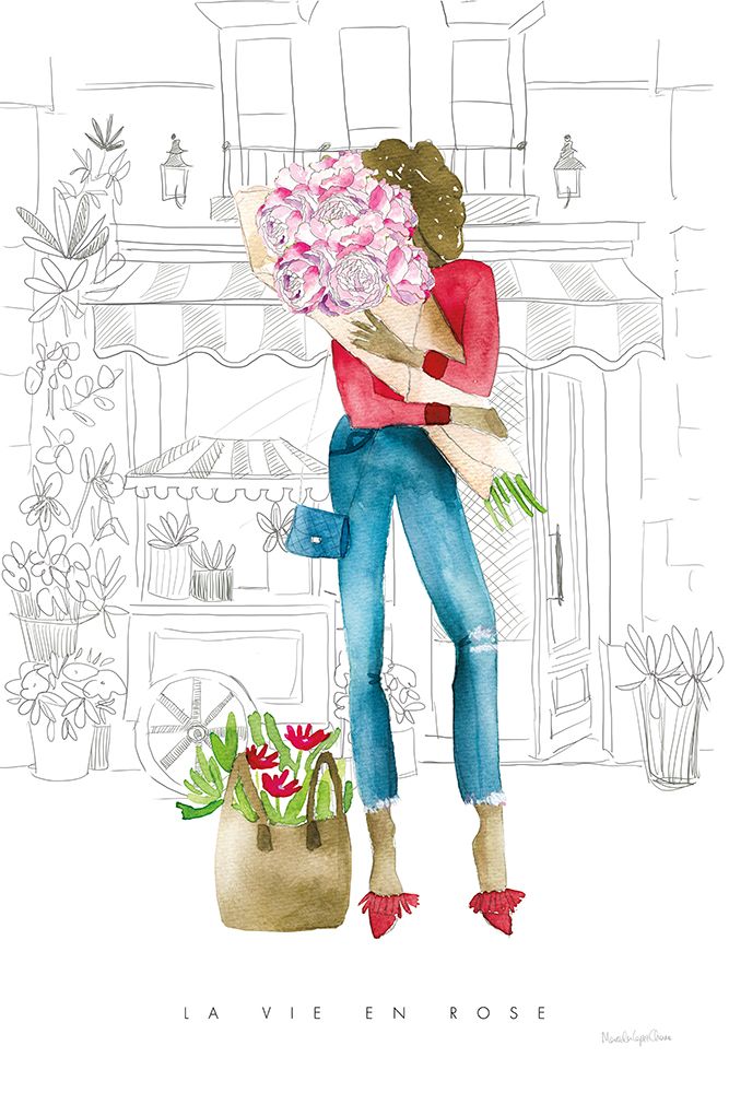 Paris Girlfriends V art print by Mercedes Lopez Charro for $57.95 CAD