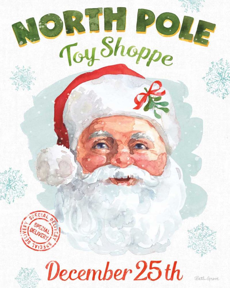 Santa Signs I art print by Beth Grove for $57.95 CAD