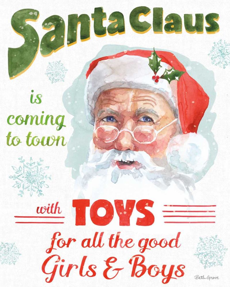Santa Signs II art print by Beth Grove for $57.95 CAD