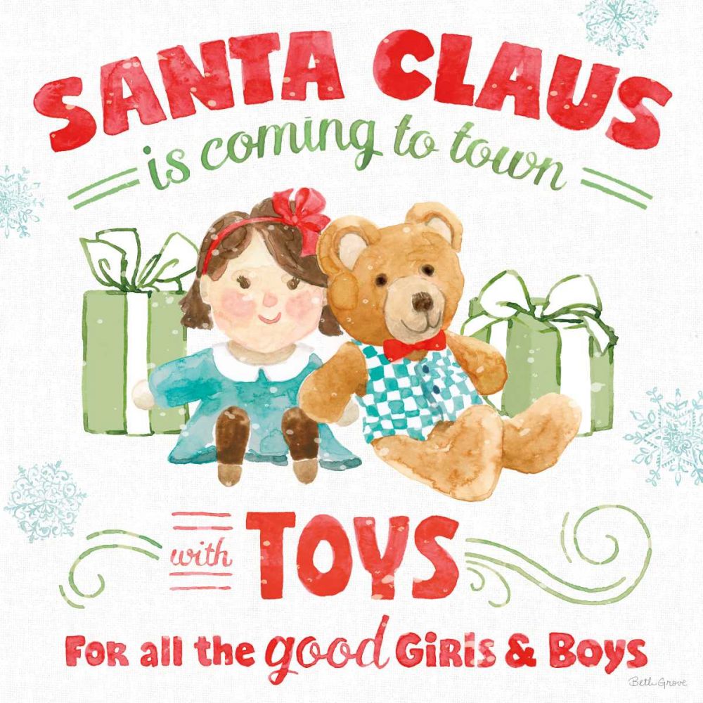 Santa Signs III art print by Beth Grove for $57.95 CAD
