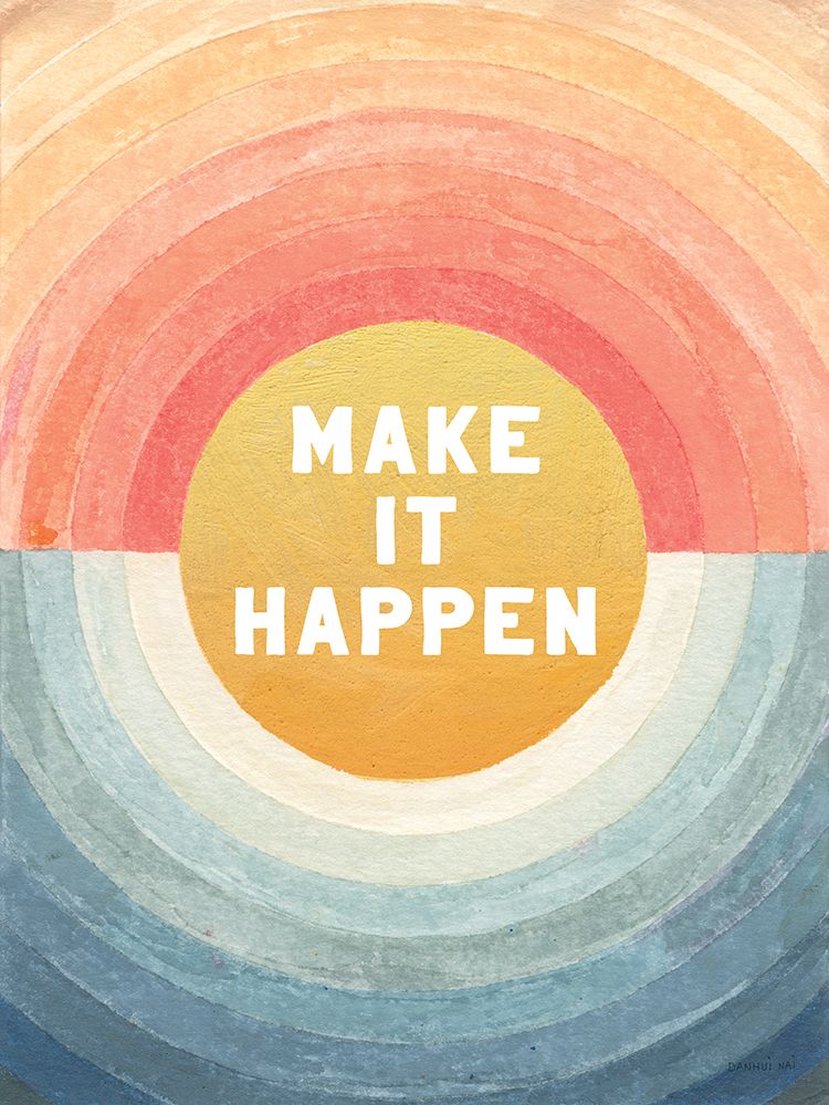 Retro Vibes Make it Happen art print by Danhui Nai for $57.95 CAD