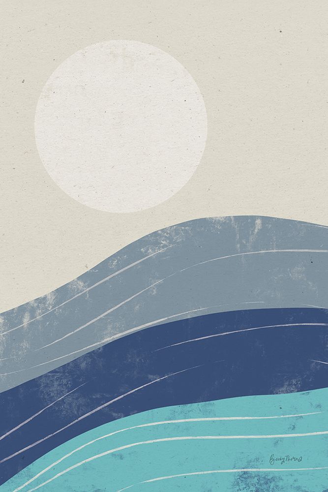 Desert Sunrise I Blue art print by Becky Thorns for $57.95 CAD