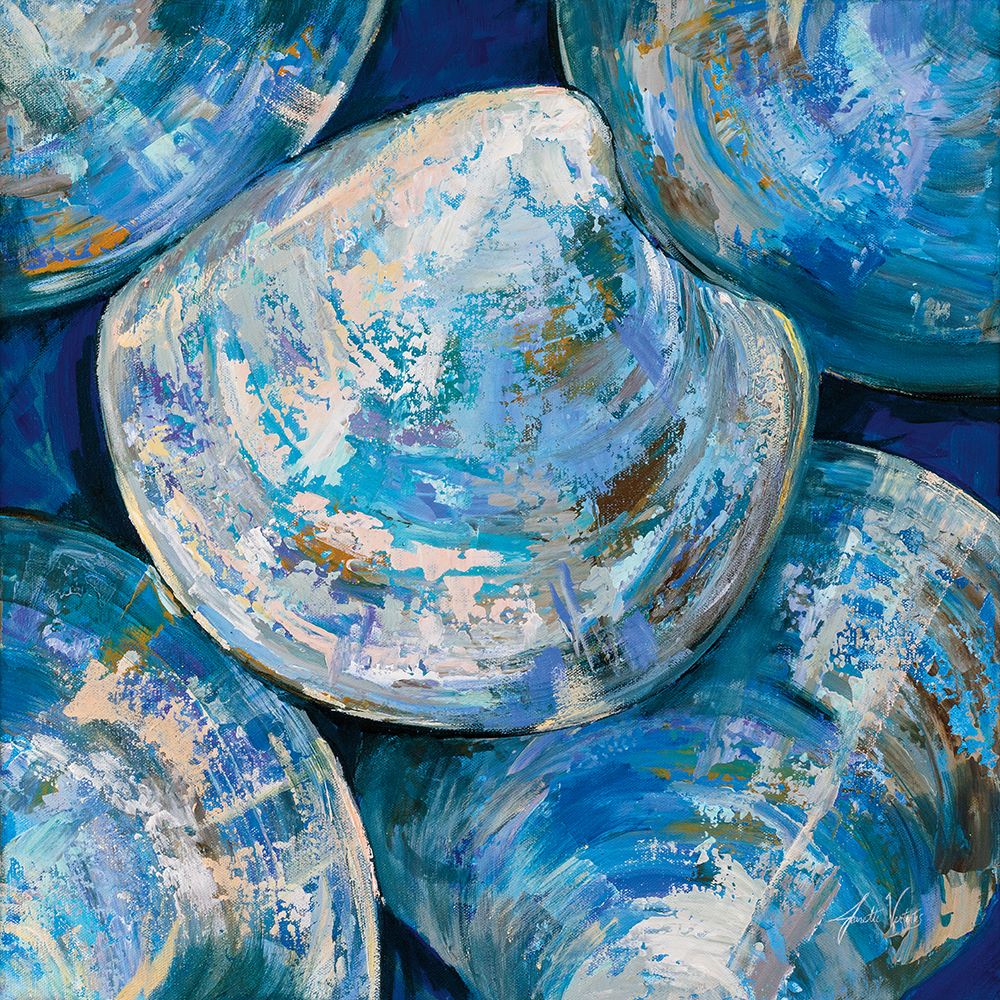 Blue Cherry Stones art print by Jeanette Vertentes for $57.95 CAD