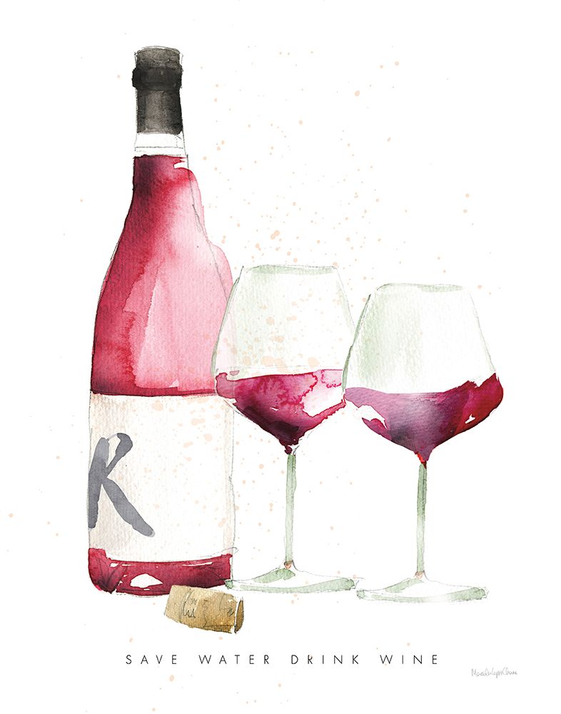 Pop the Cork I art print by Mercedes Lopez Charro for $57.95 CAD