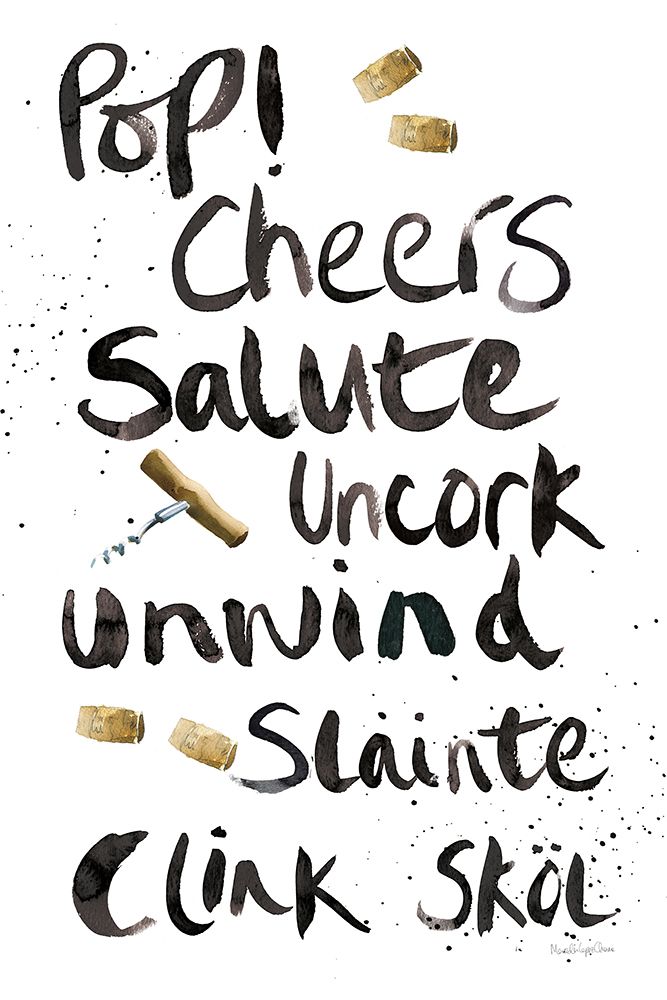 Pop the Cork X art print by Mercedes Lopez Charro for $57.95 CAD
